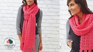 Red Heart Beginner Cosmo Crochet Scarf Pattern