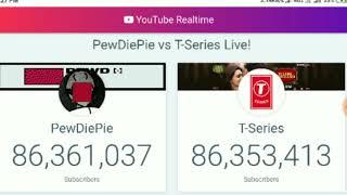 PEWDIEPIE VS T-SERIES LIVE SUBSCRIBE COUNT by RM TECHNICAL