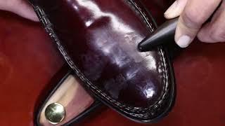 Demonstrating How to Use the Shellvedge Ebony Stick - This IS The Shell Cordovan Care Tool To Own