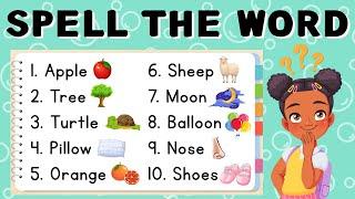 Learn How to Spell | Basic Words | Spelling Quiz for Kids | Teaching Mama