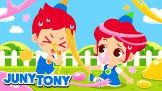 Icky Sticky Bubble Gum Song  | +More | Sing Along | Nursery Rhymes and Kids Songs | JunyTony