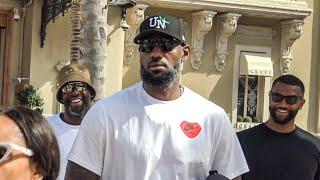 KING LEBRON JAMES and DRAYMOND GREEN walking Through the Streets of Monaco!! Best NBA Player