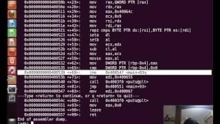 SecurityTube GNU Debugger Expert: Part 14: GDB on 64 bit Systems