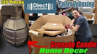 Direct Liquidation Pallet Unboxing - Auction Bought at $398.53 - GRENADE CANDLES - Online Re-selling