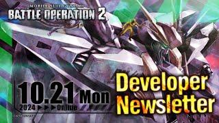 MOBILE SUIT GUNDAM BATTLE OPERATION 2 - Developer Newsletter for October