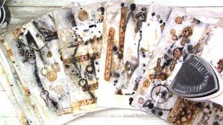 Quick Paper Ironing Demo~PLUS~New Rusty Grunge Paper Kit