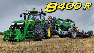 Let's Drive John Deere 8400 R  | Wienhoff + 6m Scheibenegge | Bauer Struck (Teil 1)