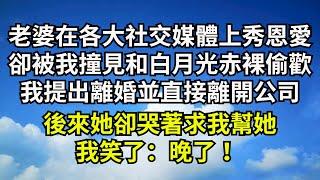 老婆在各大社交媒體上秀恩愛，卻被我撞見和白月光赤裸偷歡，我提出離婚並直接離開公司，後來她卻哭著求我幫她，我笑了：晚了！【清風與你】#深夜淺讀 #花開富貴#一口氣看完系列#小說