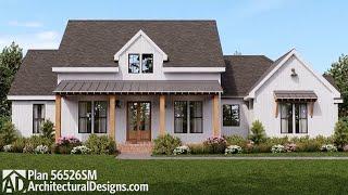 4-Bedroom Modern Farmhouse 56526SM - WALKTHRU TOUR!! ADHousePlans