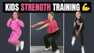 Kids "GET STRONG"  Full Body Strength Training Workout!