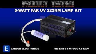 5-Watt Far UV 222nm Lamp Kit, 6" Bulb, 4000uW Output Far UVC, Lamp w/ 120V Ballast, Skin Safe