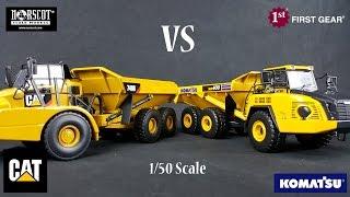 1/50 Scale - CAT 740B vs Komatsu HM400-5