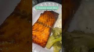 15 Minute Honey Glazed Salmon Recipe.  #salmonrecipes #15minutemeals #cookwithme #familymeal