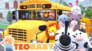 Wheels on the Bus - 3D Animation with Nursery Rhymes and Kids Songs!