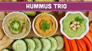 Homemade Healthy Hummus - 3 Ways!! Mind Over Munch