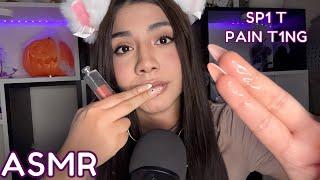 ASMR ESPAÑOL / S P 1 T  PAINT1NG de LUJO + INTENSO y muy REALISTA (nivel ultra imposible)