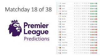 Premier League predictions (Matchday 18)