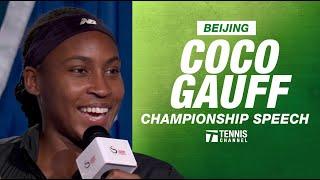 Coco Gauff’s Beijing Open Championship Speech | 2024 Beijing F