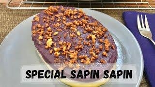 Special Sapin Sapin with Latik Toppings Recipe | Happy Tummy Recipes