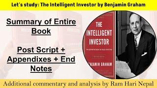 Top 20 Lessons from The Intelligent Investor by Benjamin Graham | Final Summary of Book