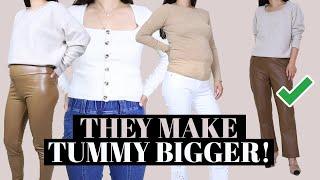 NEVER wear these 5 types of pants if you have a belly