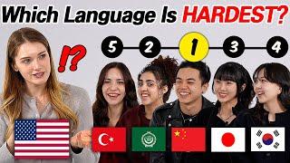 Which Language is Hardest For English Speakers? l (Turkish, Arabic, Chinese, Japanese, Korean)