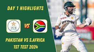 Pakistan vs South Africa 1st Test Day 1 Highlights 2024 | Pak vs SA