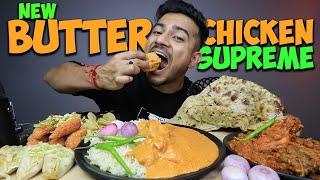 NEW Butter Chicken & Butter Naan with rice, CHICKEN RARA, KURKURE PANEER MOMO LAYS CRISPY MUKBANG