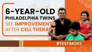 6-Year-Old Philadelphia Twins See Improvements After Cell Therapy