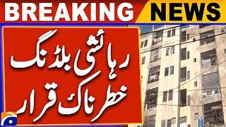 Karachi Residential Building Declared Dangerous by Sindh Building Control Authority