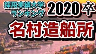 名村造船所・採用実績大学ランキング【2020年卒】