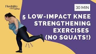 5 Low-Impact Knee Strengthening Exercises (No Squats!) | Plus Size Fitness for Beginners | 30 min