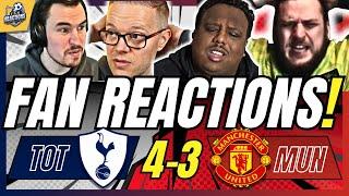 MAN UNITED FANS ROLLERCOASTERREACTION TO TOTTENHAM 4-3 MAN UNITED | EFL CUP (CARABAO CUP)