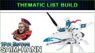 WINDSWIFT Saim-Hann Thematic List Build - 10th Edition Warhammer 40k