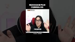 메모리 장착 할 때 2개를 권장하는 이유