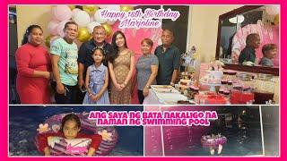 Naki birthday kami | Naligo si ashlyn sa swimming pool | Milyn Avelino