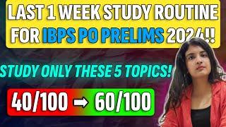 Increase your marks in the last 7 days, Clear the Exam in 1st attempt  IBPS PO | Bank Exams