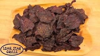 Teriyaki Beef Jerky  made on the Lone Star Grillz Pellet Smoker