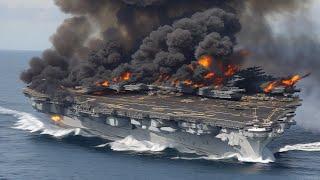 13 Minutes Ago! Russian Aircraft Carrier Carrying Secret Munitions Destroyed by US F-16 Missile