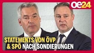 Statements ÖVP & SPÖ | Nehammer sagt Dreier mit NEOS an