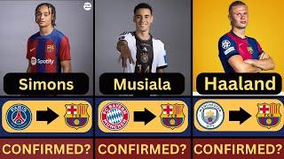 Barcelona all new latest transfer news 2024/25 ft Musiala Haaland Xavi and more... 