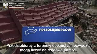 Pomoc dla przedsiębiorców z terenów dotkniętych powodzią.