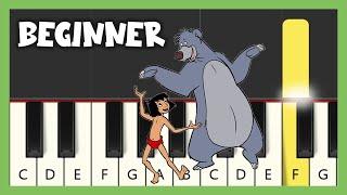 The Bare Necessities (from The Jungle Book) - BEGINNER Piano Tutorial