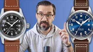 Hamilton Khaki Field and IWC Mark XVIII long term review and comparison