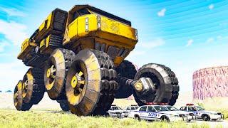 Gigantic Monster Machine Smashes Cars #2 - Beamng drive