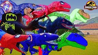 ALL SUPERHERO DINOSAURS SHOWDOWN! Dinosaurs Battle Royale !