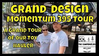 Grand Design Momentum 395 M Tour! A Campoholic Toy Hauler Tour! 