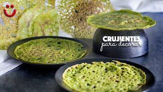 CRUJIENTES PARA DECORAR perejil, albahaca o cilantro -sin colorantes-