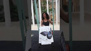 Fly with Freedom - InUSA's Durable Print Butterfly Luggage Set #InUSA #PrintButterfly #StylishTravel