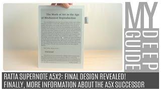 Supernote A5X2: Final Design Reveal and New Information About the A5X Successor